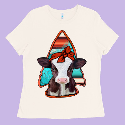 Baby Calf Arrowhead Ladies Tee Designed By Jasminsmagicworld