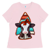 Bubblegum Pink baby calf arrowhead Ladies Tee - Jasminsmagicworld