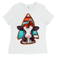 White baby calf arrowhead Ladies Tee - Jasminsmagicworld