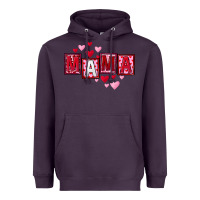 Plum Mother's Day mama hearts Heavyweight Hoodie - FaDigitalArtStudio