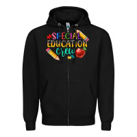 Black special education crew Zipper Hoodie - CowGirlArtShop