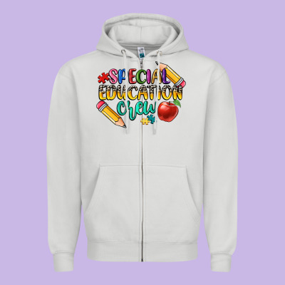 Special Education Crew Zipper Hoodie Designed By Cowgirlartshop