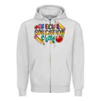 Dove Grey special education crew Zipper Hoodie - CowGirlArtShop