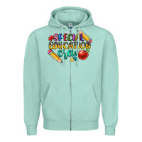 Seafoam special education crew Zipper Hoodie - CowGirlArtShop