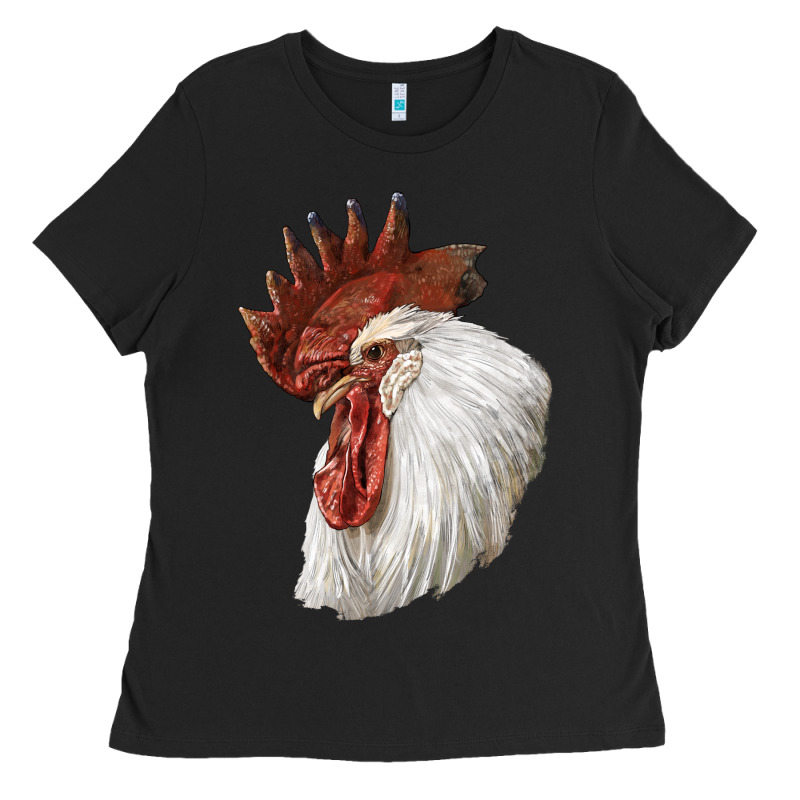 Leghorn Rooster Head Ladies Tee by LillyAllenDesigns | Teevron