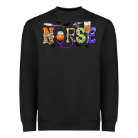 Black Halloween Nurse Heavyweight Sweatshirt - texasbilliewilder