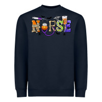 Navy Halloween Nurse Heavyweight Sweatshirt - texasbilliewilder