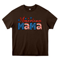 Chocolate Brown American Mama Heavy Core Tee - LillyAllenDesigns