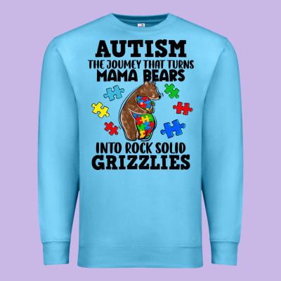 Autism Grizzlies Premium Sweatshirt Designed By Fadigitalartstudio