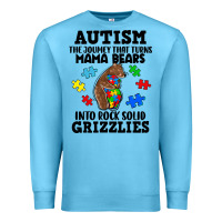 Ocean Blue Autism grizzlies Premium Sweatshirt - FaDigitalArtStudio