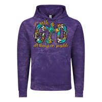 Cloud Purple With God All Things Are Possible With Cross Vintage Hoodie - BundleAndBundleShop