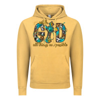 Vintage Mustard With God All Things Are Possible With Cross Vintage Hoodie - BundleAndBundleShop