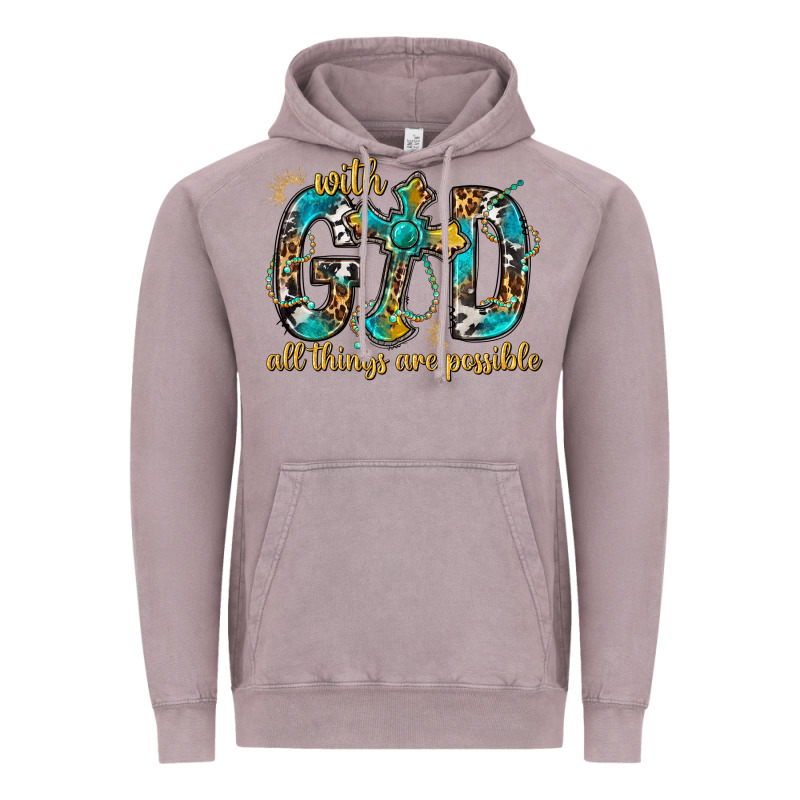 With God All Things Are Possible With Cross Vintage Hoodie by BundleAndBundleShop | Teevron