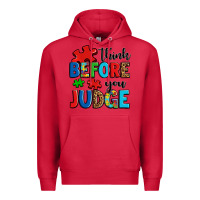 Cardinal think before you judge Premium Hoodie - OliviaCreatesArt
