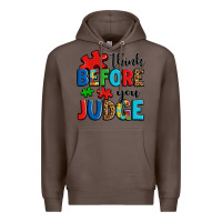 Coffee think before you judge Premium Hoodie - OliviaCreatesArt
