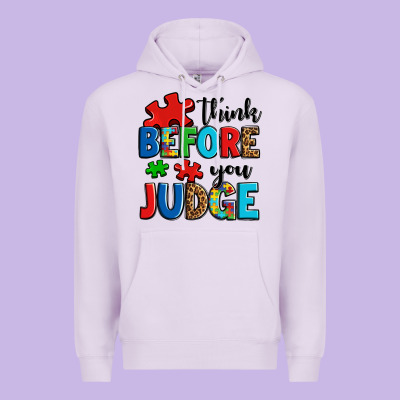 Think Before You Judge Premium Hoodie Designed By Oliviacreatesart