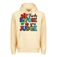 Pina Colada think before you judge Premium Hoodie - OliviaCreatesArt