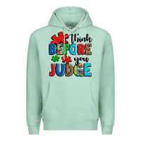 Seafoam think before you judge Premium Hoodie - OliviaCreatesArt