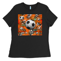 Black soccer aztec glitter tumbler Ladies Tee - Jasminsmagicworld