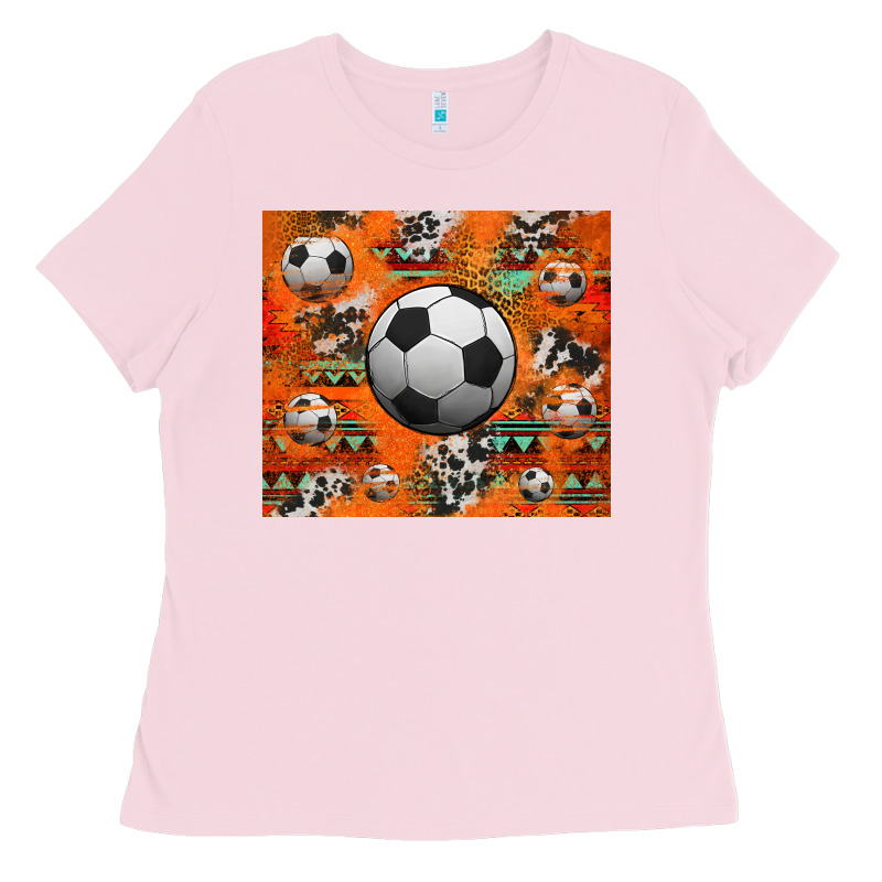 Soccer Aztec Glitter Tumbler Ladies Tee by Jasminsmagicworld | Teevron