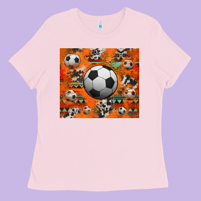 Soccer Aztec Glitter Tumbler Ladies Tee Designed By Jasminsmagicworld