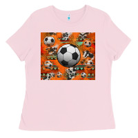 Bubblegum Pink soccer aztec glitter tumbler Ladies Tee - Jasminsmagicworld