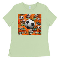Matcha soccer aztec glitter tumbler Ladies Tee - Jasminsmagicworld