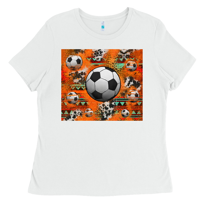 Soccer Aztec Glitter Tumbler Ladies Tee by Jasminsmagicworld | Teevron