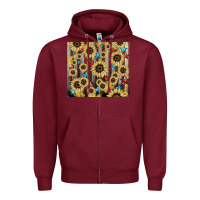 Burgundy America flag sunflower star tumbler Zipper Hoodie - HowdyJamesFarm