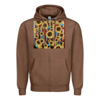 America Flag Sunflower Star Tumbler Zipper Hoodie | Teevron