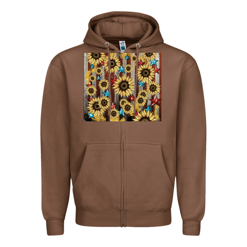 America Flag Sunflower Star Tumbler Zipper Hoodie by HowdyJamesFarm | Teevron