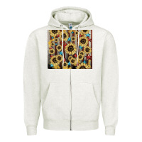 Oatmeal Heather America flag sunflower star tumbler Zipper Hoodie - HowdyJamesFarm