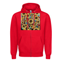 Red America flag sunflower star tumbler Zipper Hoodie - HowdyJamesFarm