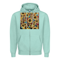 Seafoam America flag sunflower star tumbler Zipper Hoodie - HowdyJamesFarm
