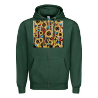 Sports Green America flag sunflower star tumbler Zipper Hoodie - HowdyJamesFarm