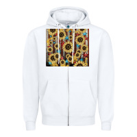 White America flag sunflower star tumbler Zipper Hoodie - HowdyJamesFarm