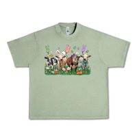 Oil Green easter cow Urban Heavy Tee - LillyAllenDesigns