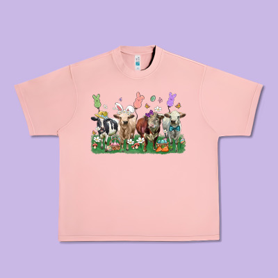 Easter Cow Urban Heavy Tee Designed By Lillyallendesigns