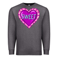 Charcoal Heather valentine's day hearts Premium Sweatshirt - FaDigitalArtStudio