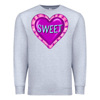 Heather Grey valentine's day hearts Premium Sweatshirt - FaDigitalArtStudio