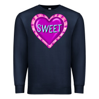 Navy valentine's day hearts Premium Sweatshirt - FaDigitalArtStudio
