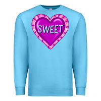 Ocean Blue valentine's day hearts Premium Sweatshirt - FaDigitalArtStudio