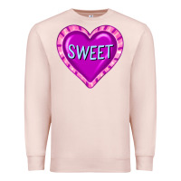 Pale Pink valentine's day hearts Premium Sweatshirt - FaDigitalArtStudio