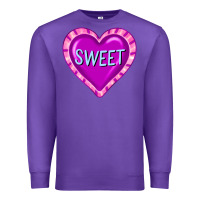 Purple valentine's day hearts Premium Sweatshirt - FaDigitalArtStudio