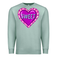 Seafoam valentine's day hearts Premium Sweatshirt - FaDigitalArtStudio