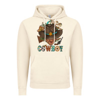 Vintage Artic Western Cowboy Portrait With Cactus Vintage Hoodie - BundleAndBundleShop