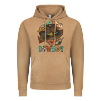 Vintage Camel Western Cowboy Portrait With Cactus Vintage Hoodie - BundleAndBundleShop