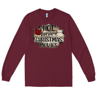 Burgundy hot cocoa and christmas movies Long Sleeve Tee - Bettercallsaul