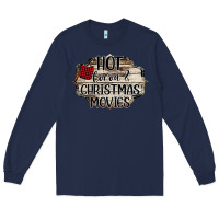 Navy hot cocoa and christmas movies Long Sleeve Tee - Bettercallsaul