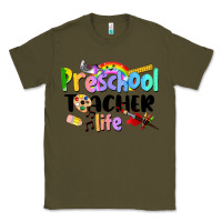 Army Green Preschool Teacher Life Classic Tee - LillyAllenDesigns